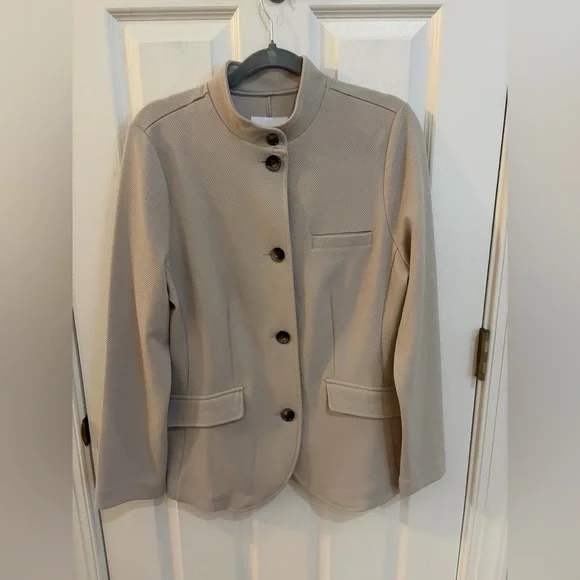 Banana Republic Knit Pique Blazer Hardly Worn Size L - Picture 2 of 12